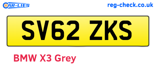 SV62ZKS are the vehicle registration plates.