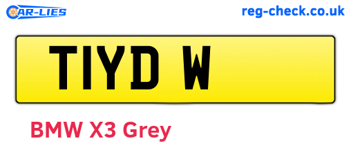 T1YDW are the vehicle registration plates.