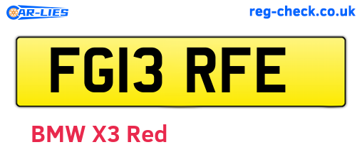 FG13RFE are the vehicle registration plates.