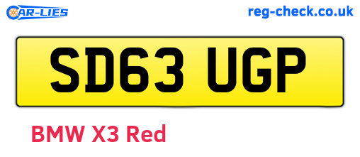 SD63UGP are the vehicle registration plates.
