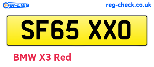 SF65XXO are the vehicle registration plates.