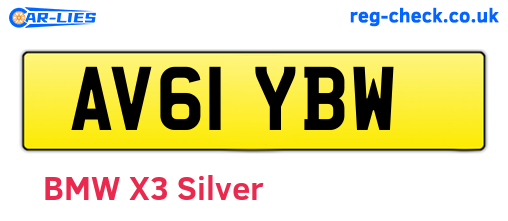 AV61YBW are the vehicle registration plates.