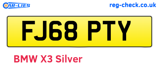 FJ68PTY are the vehicle registration plates.