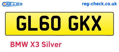 GL60GKX are the vehicle registration plates.