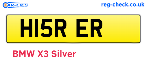 H15RER are the vehicle registration plates.