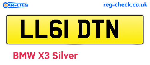 LL61DTN are the vehicle registration plates.