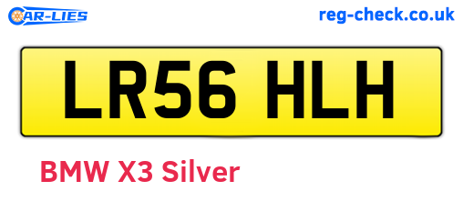 LR56HLH are the vehicle registration plates.