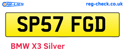 SP57FGD are the vehicle registration plates.