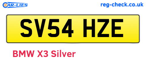 SV54HZE are the vehicle registration plates.