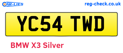 YC54TWD are the vehicle registration plates.