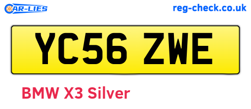 YC56ZWE are the vehicle registration plates.