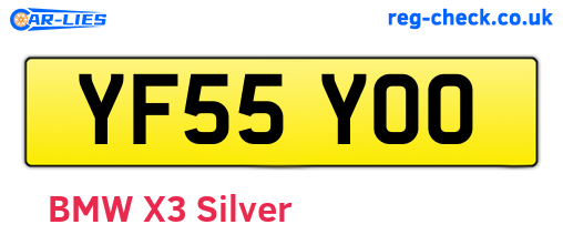 YF55YOO are the vehicle registration plates.