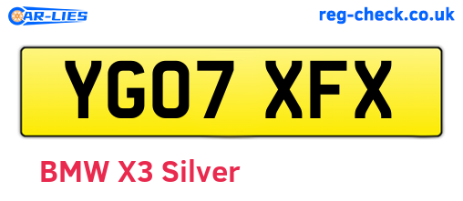 YG07XFX are the vehicle registration plates.