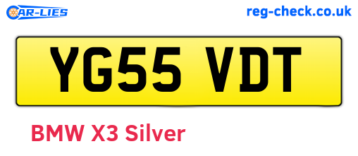 YG55VDT are the vehicle registration plates.