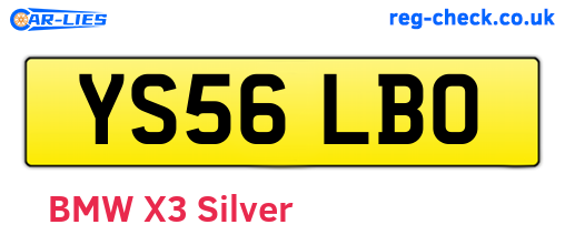 YS56LBO are the vehicle registration plates.