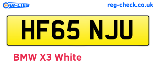 HF65NJU are the vehicle registration plates.