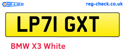 LP71GXT are the vehicle registration plates.