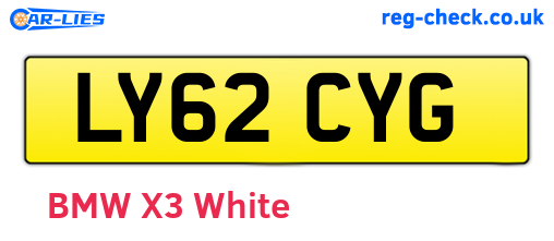 LY62CYG are the vehicle registration plates.
