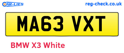MA63VXT are the vehicle registration plates.