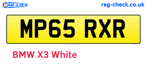 MP65RXR are the vehicle registration plates.