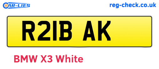R21BAK are the vehicle registration plates.