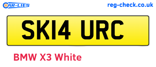 SK14URC are the vehicle registration plates.