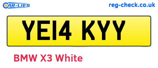 YE14KYY are the vehicle registration plates.