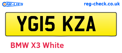 YG15KZA are the vehicle registration plates.
