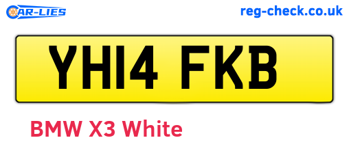 YH14FKB are the vehicle registration plates.