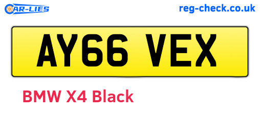 AY66VEX are the vehicle registration plates.