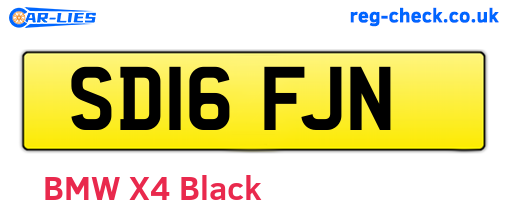 SD16FJN are the vehicle registration plates.