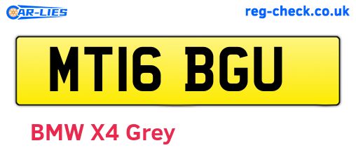 MT16BGU are the vehicle registration plates.