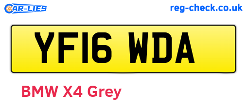 YF16WDA are the vehicle registration plates.