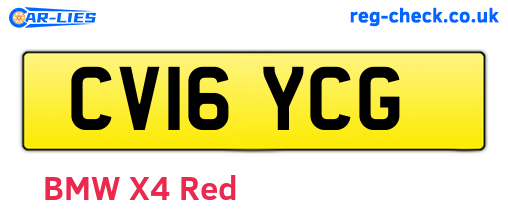CV16YCG are the vehicle registration plates.