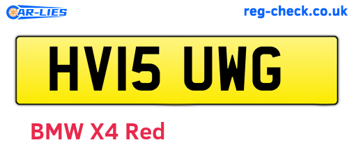 HV15UWG are the vehicle registration plates.