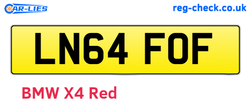 LN64FOF are the vehicle registration plates.