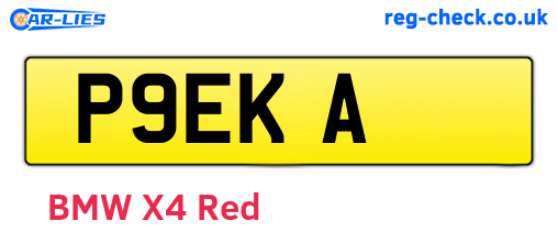 P9EKA are the vehicle registration plates.