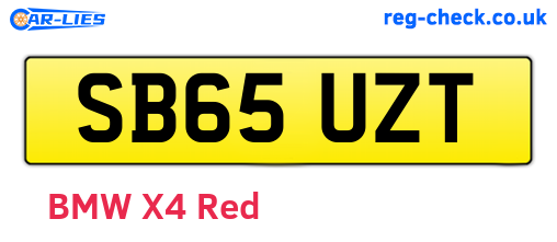 SB65UZT are the vehicle registration plates.