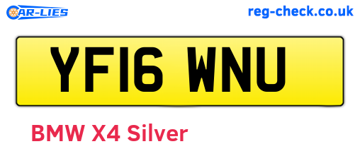 YF16WNU are the vehicle registration plates.