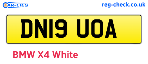 DN19UOA are the vehicle registration plates.