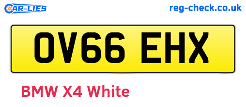 OV66EHX are the vehicle registration plates.