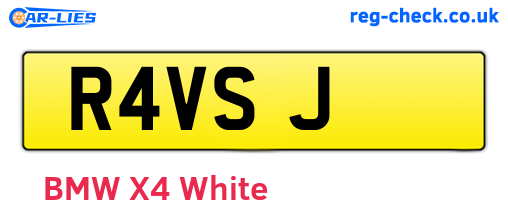 R4VSJ are the vehicle registration plates.