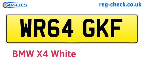 WR64GKF are the vehicle registration plates.