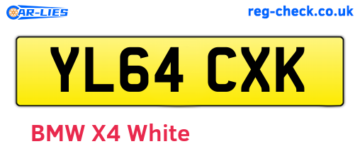 YL64CXK are the vehicle registration plates.