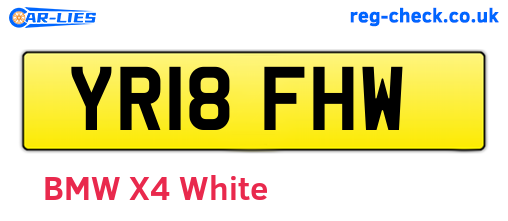 YR18FHW are the vehicle registration plates.