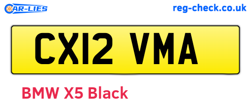 CX12VMA are the vehicle registration plates.