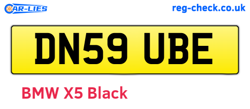 DN59UBE are the vehicle registration plates.