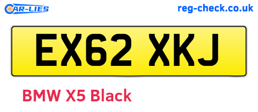 EX62XKJ are the vehicle registration plates.
