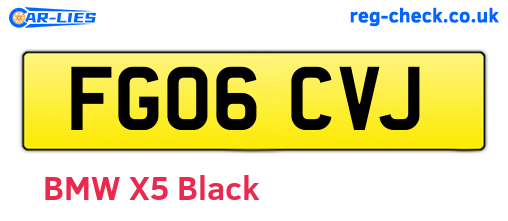 FG06CVJ are the vehicle registration plates.