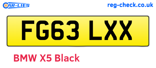 FG63LXX are the vehicle registration plates.